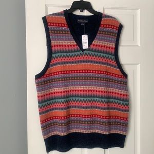 Brooks Brothees large wool vest. NWT!!